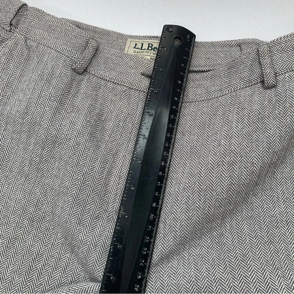 LL Bean Pants Woman 12 Trousers Classic Fit Straight Lined Pockets Career Cotton - Picture 14 of 15